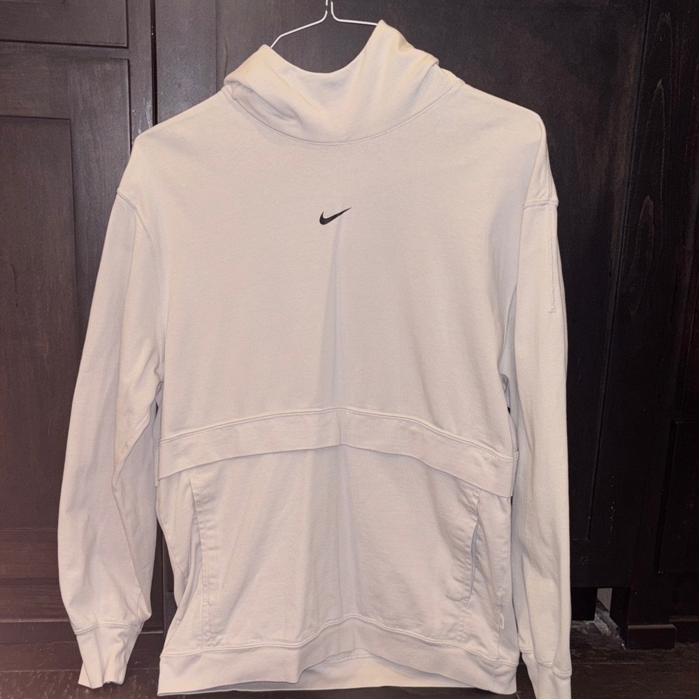 Nike Cream Hoodie with Black Swoosh